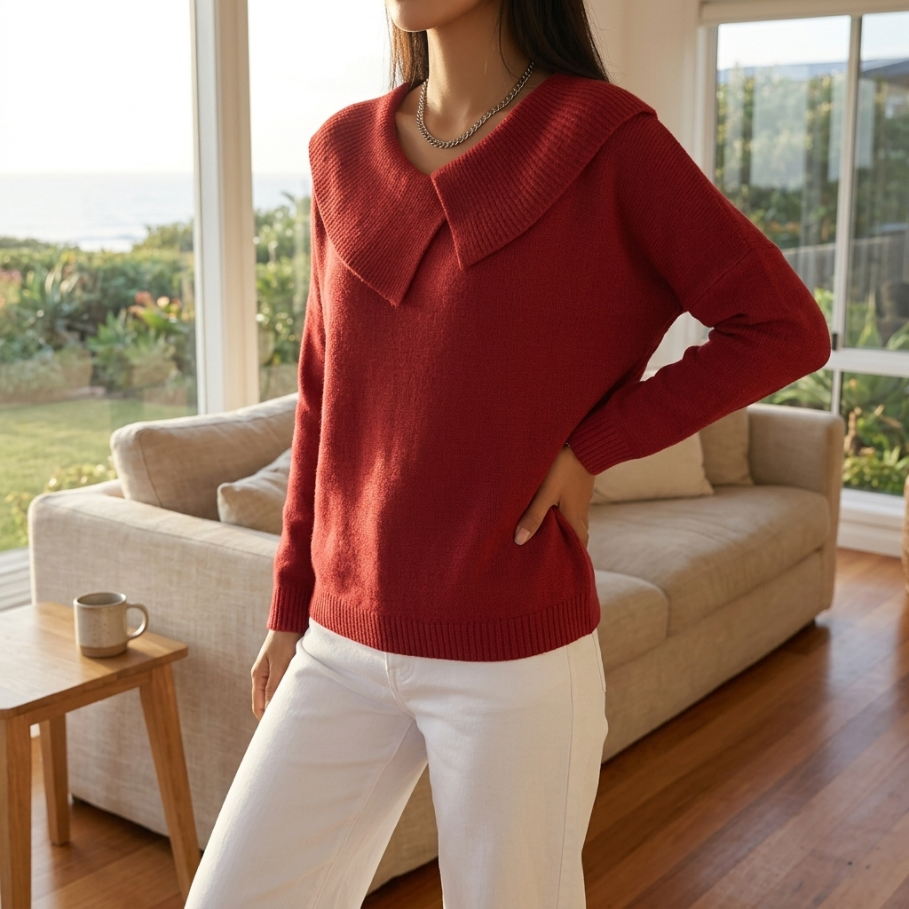 Cassidy | Sweater with Soft Collar